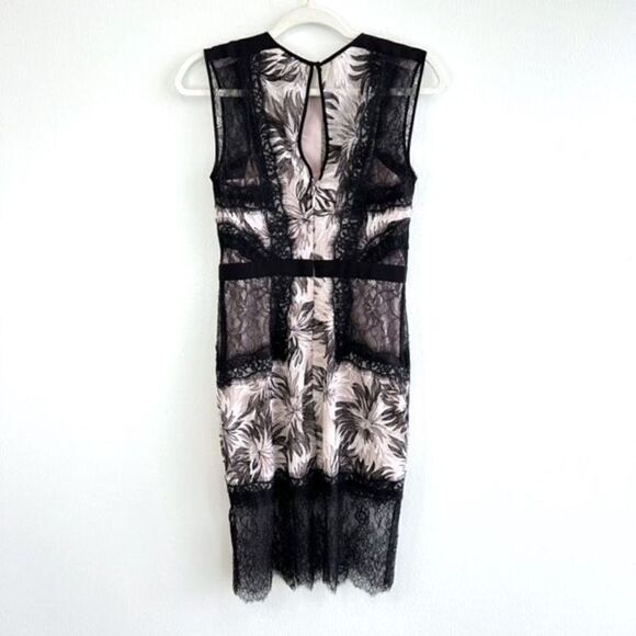 Bcbg Max Azria Shawna Sleeveless Lace Applique Mini Dress Women’s Size 0 Elegant - Picture 8 of 15